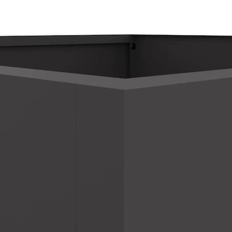 vidaXL Donica, czarna, 42x38x75 cm, stal