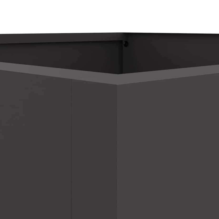 vidaXL Donica, czarna, 42x38x75 cm, stal