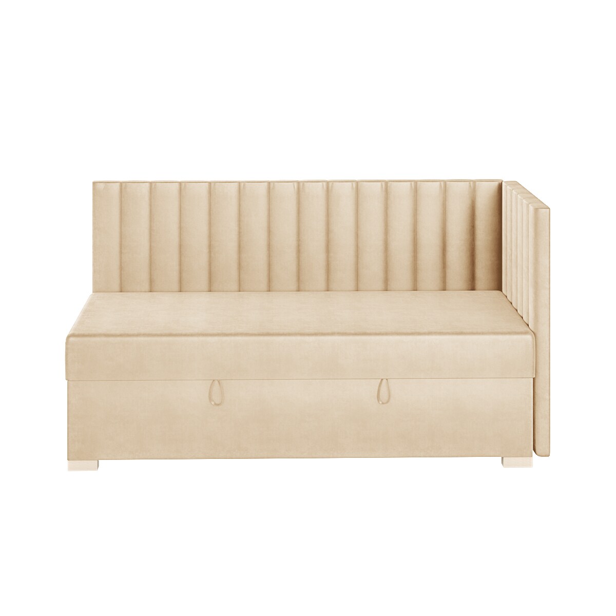 Mesonica Łóżko Snugi, linie beżowe, 90x200, Prawostronne