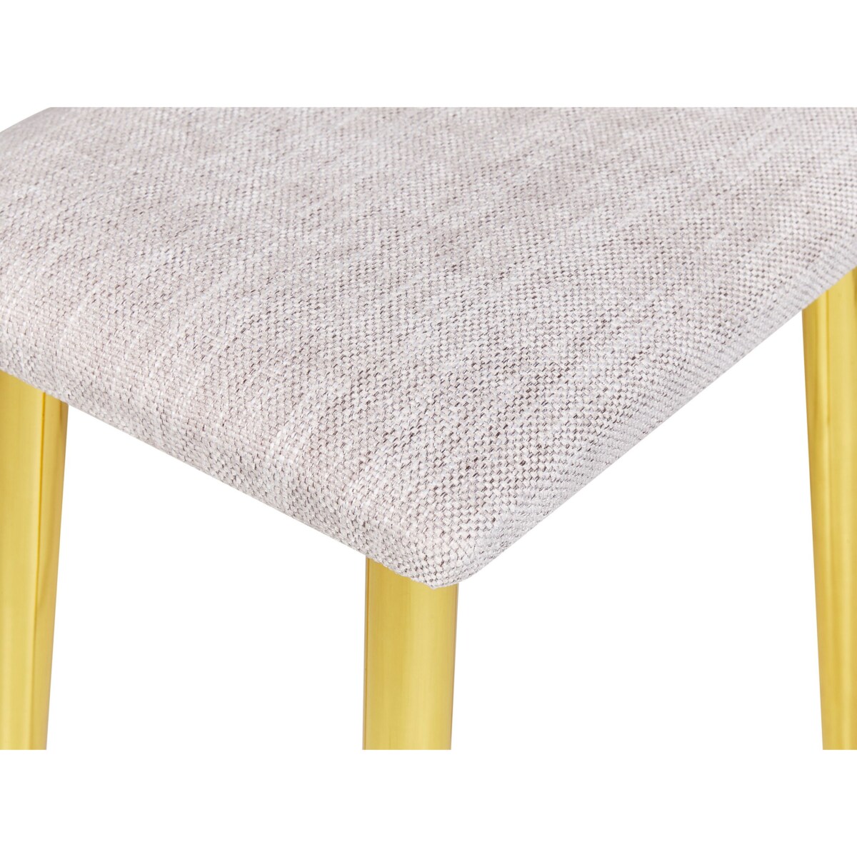 Toaletka 2 szuflady lustro LED ze stołkiem szaro-złota SURIN