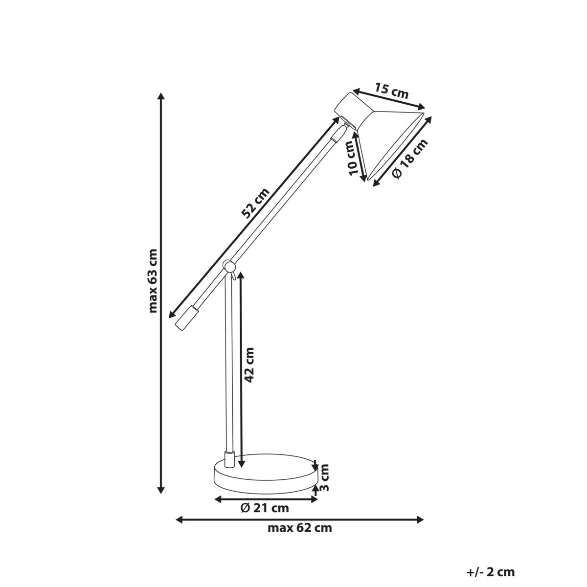 Lampa stołowa metalowa złota PINKEEN