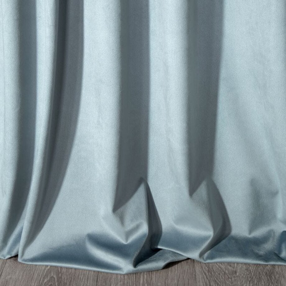 Zasłona Welurowa Velvet na Taśmie 140 x 270 morski Gotowa Zaciemniająca
