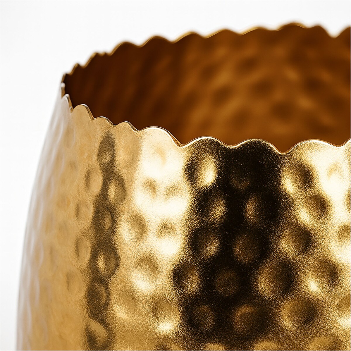 Wazon Metalowy Zdobiony Dekoracyjny Waza Ozdobna Na Kwiaty 18X18 Cm Złoty