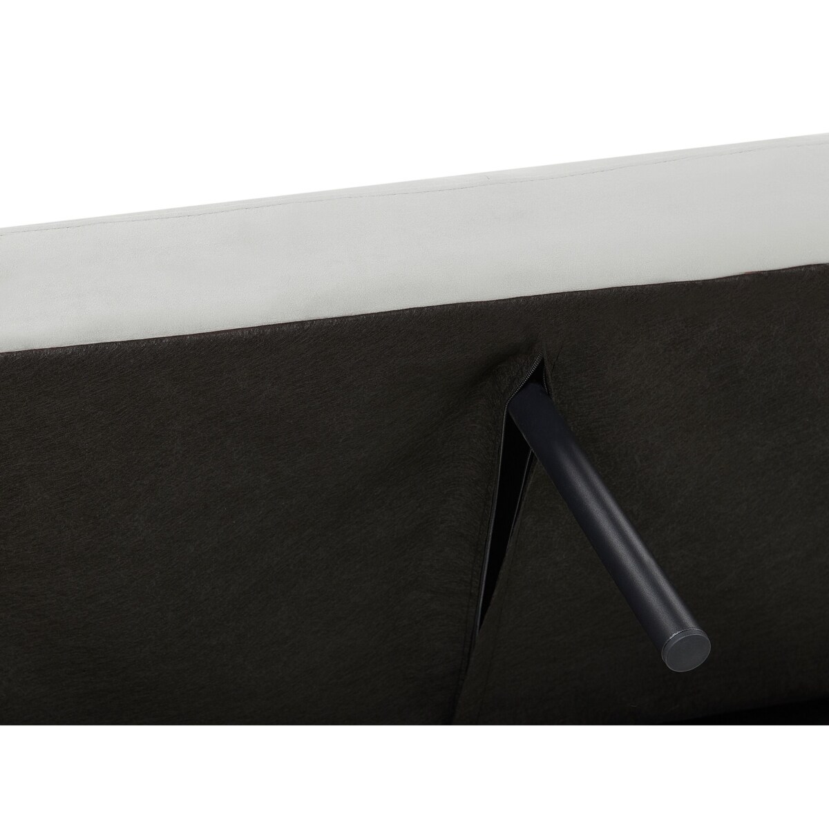 Sofa rozkładana welurowa jasnoszara VIMMERBY