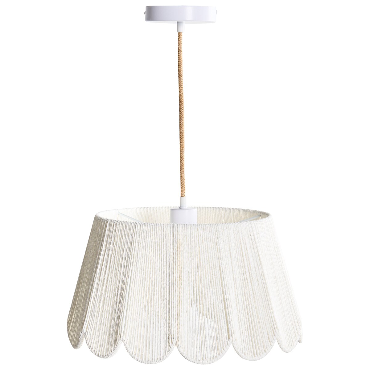 Lampa wisząca SEBAKWE Papierowa plecionka Jasnobeżowy