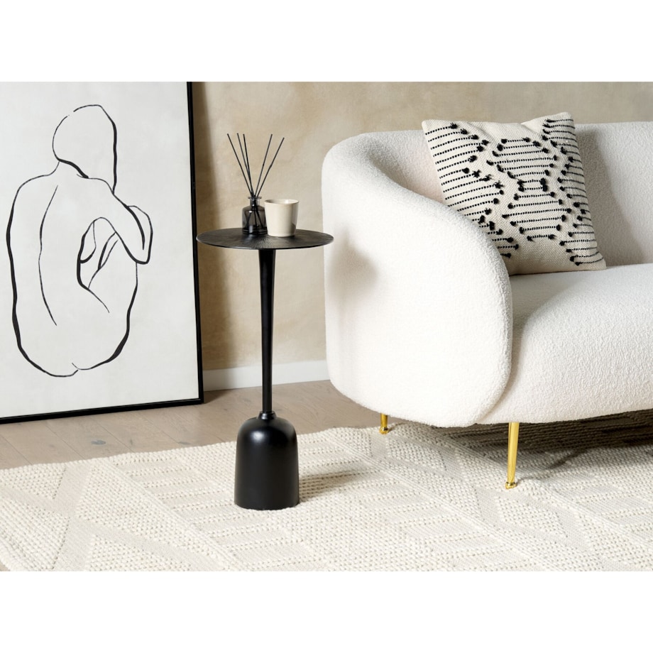 Stolik pomocniczy metalowy czarny SELWYN