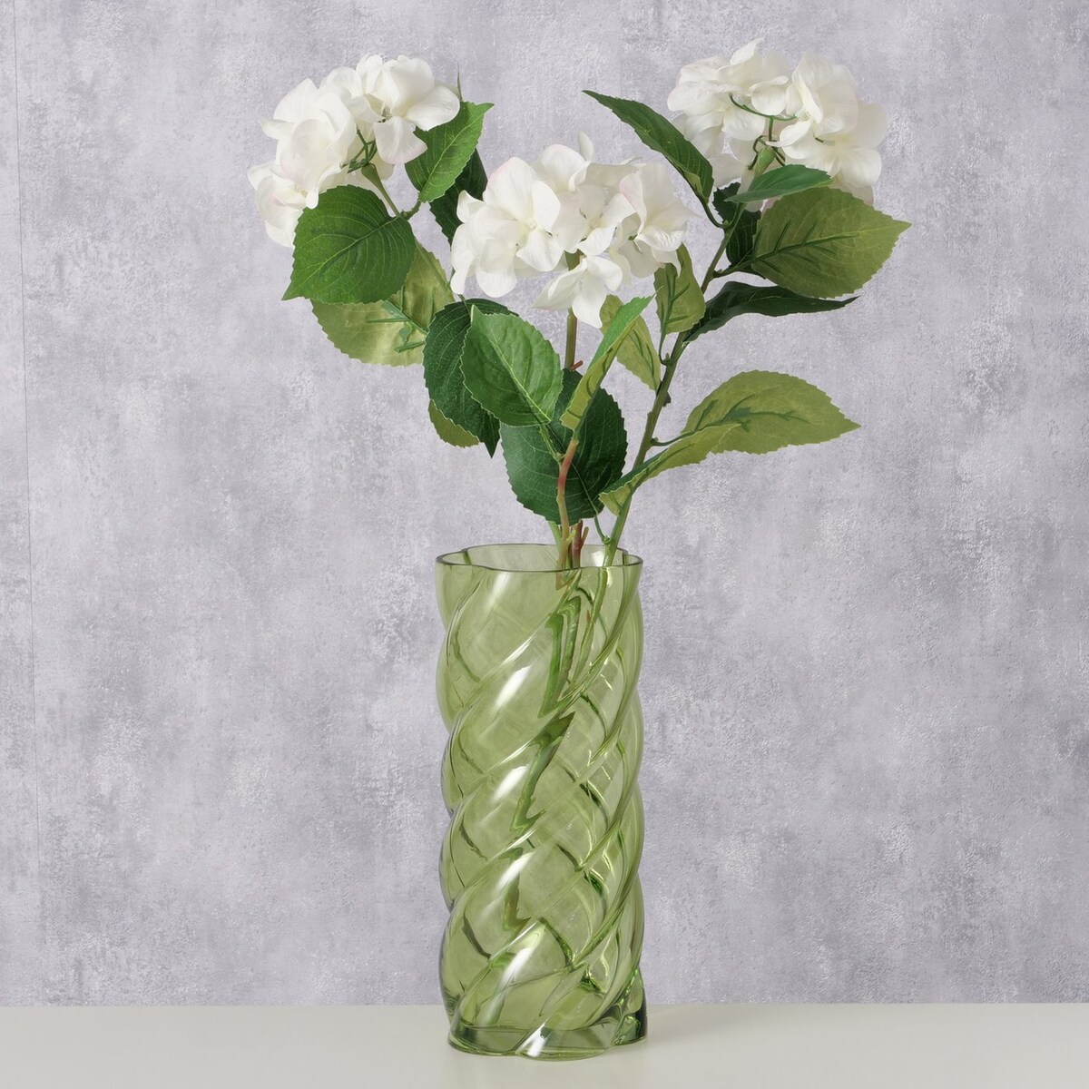 Wazon szklany z połyskiem CURVO, 30 cm