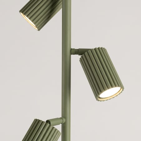 Lampa podłogowa KARBON 3 zielona oliwka