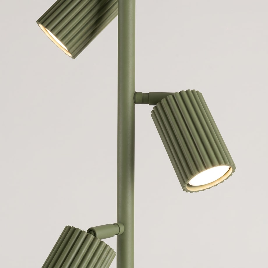 Lampa podłogowa KARBON 3 zielona oliwka