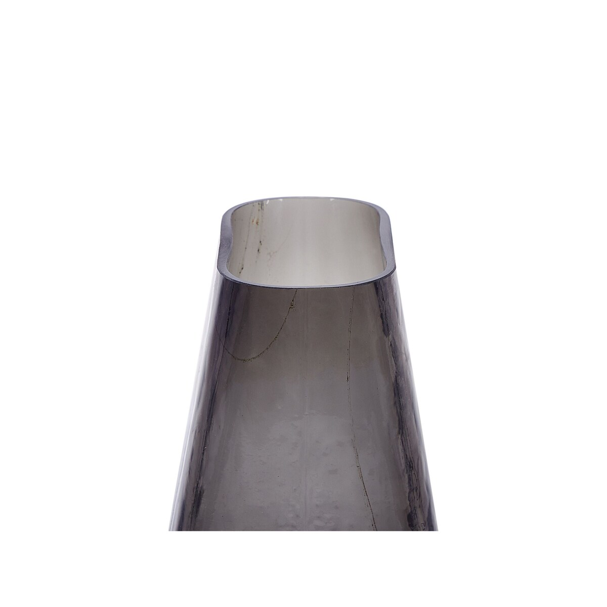 Wazon na kwiaty szklany 20 cm szary MITATA