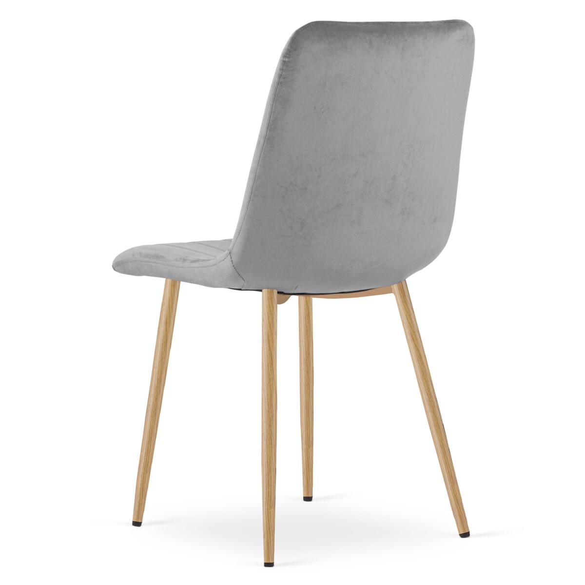 Krzesło Lava nowoczesny design Jasny Szary Aksamit / Nogi Kolor Drewna X3