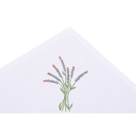 Konsimo LAVANDI Bieżnik plamoodporny, biały/zielony/czerwony/fioletowy