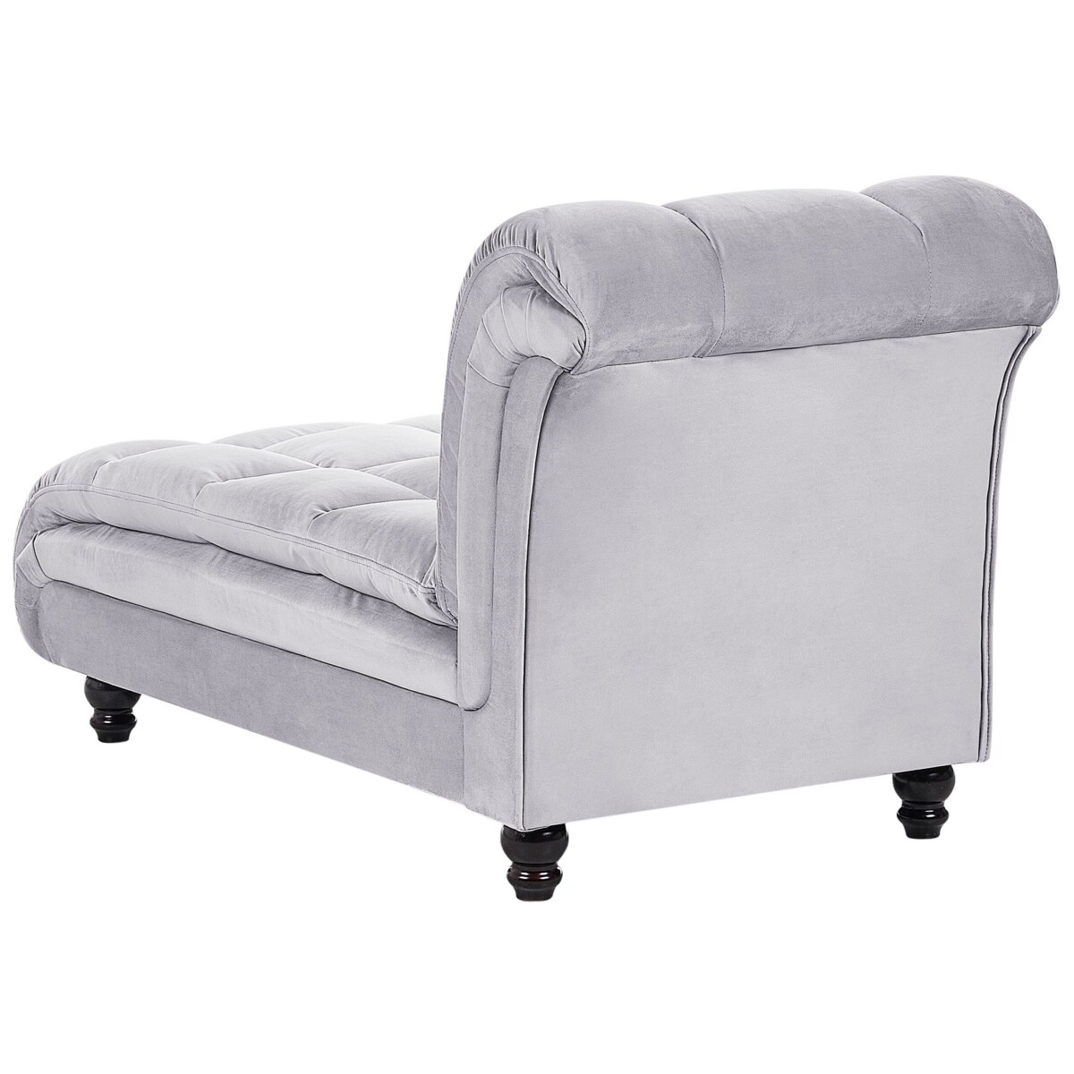 Szezlong prawostronny welurowy szary LORMONT