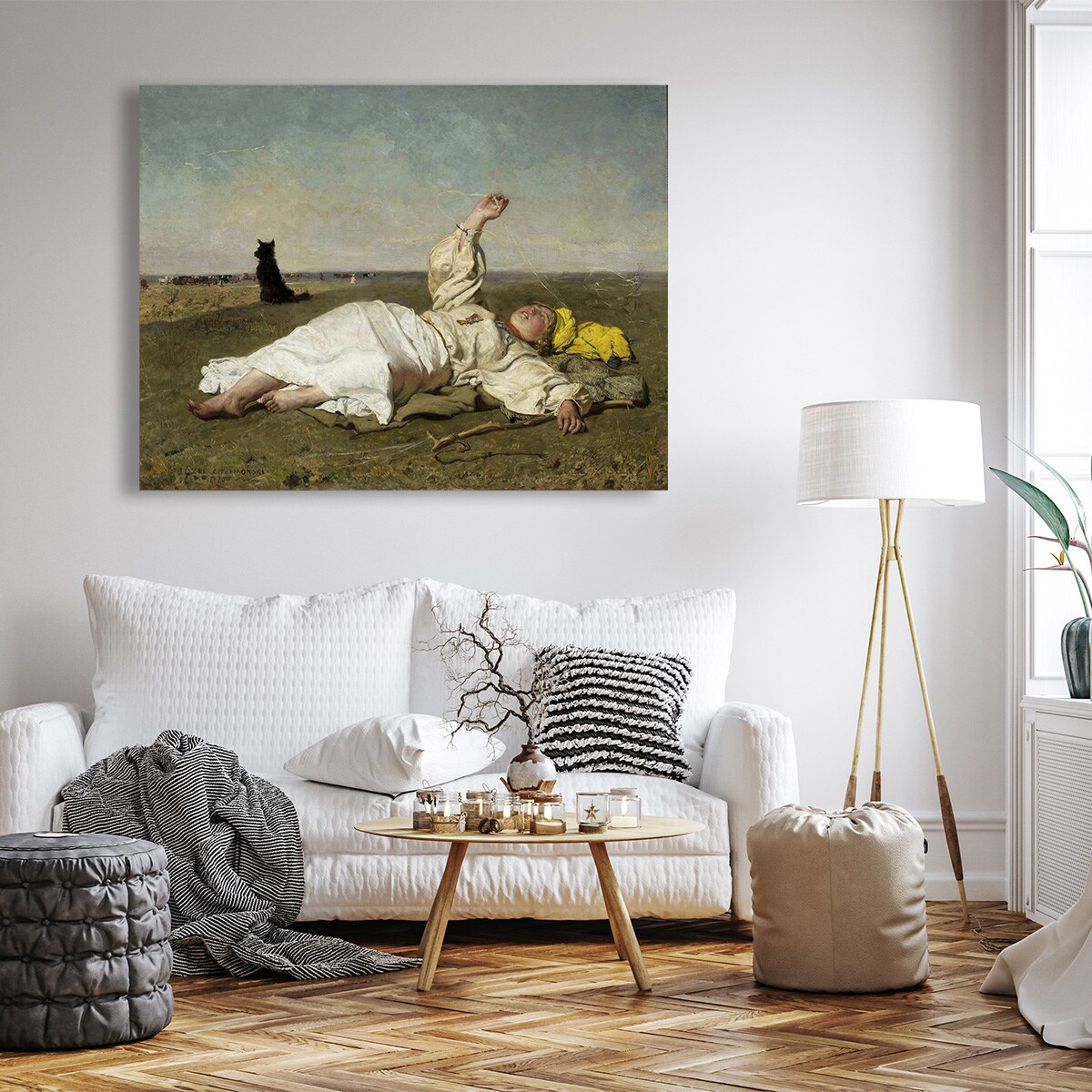 Józef Chełmoński Babie lato obraz 90cm x 120cm