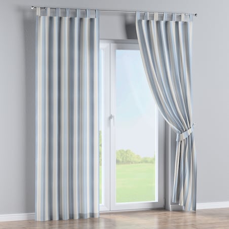 Zasłona na szelkach 1 szt. 130x245 niebieskie pasy