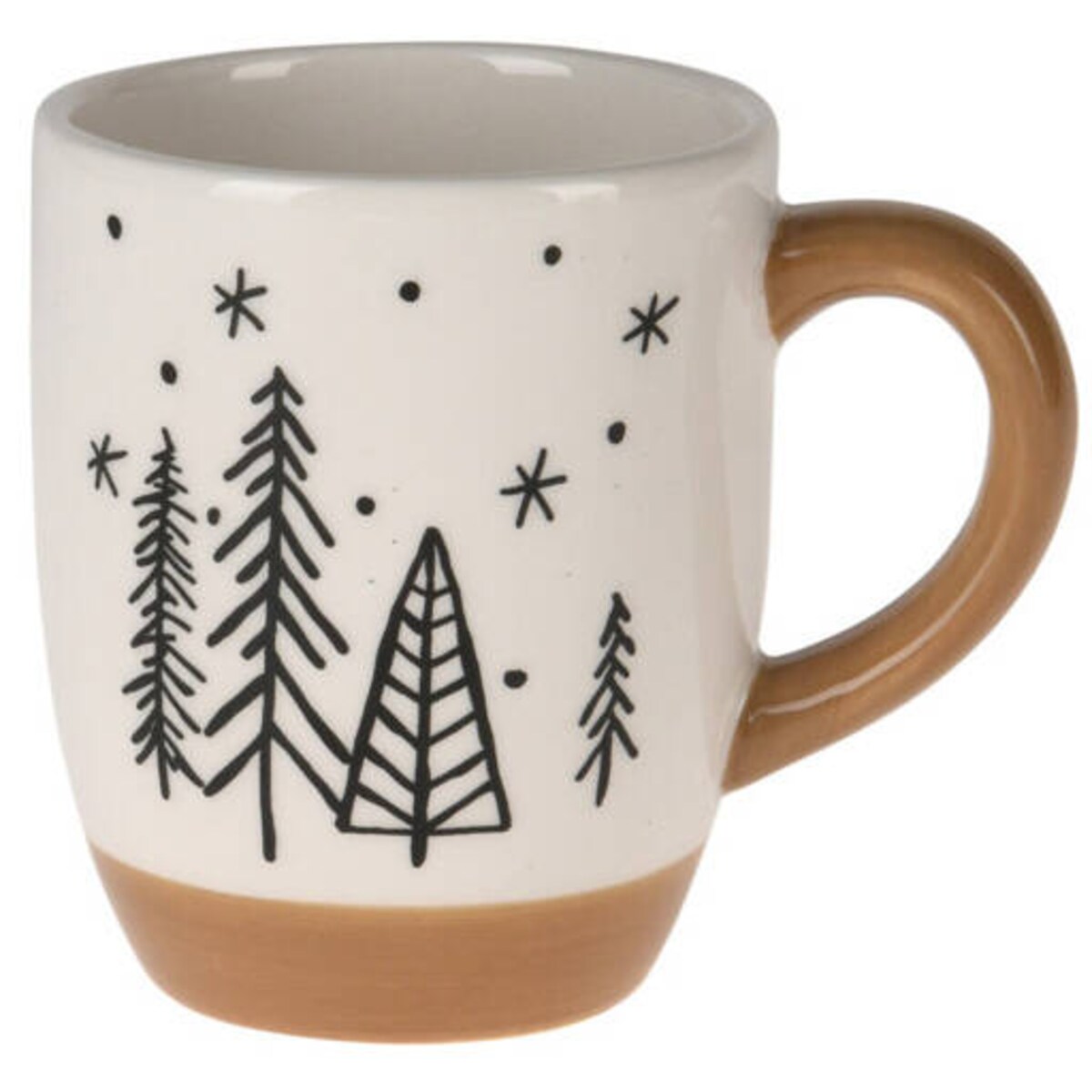 Zimowy kubek z motywem choinek, 330 ml