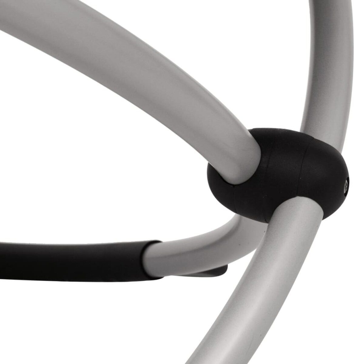 vidaXL Leżak z geometryczną ramą stalowy, czarny i szary