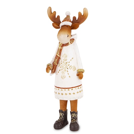 Figurka - łoś 33x10x10 cm ALCE w białej sukience