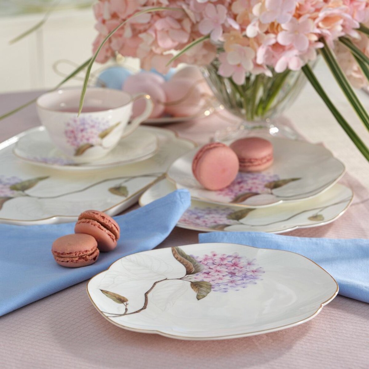 VILLA ITALIA Talerz deserowy porcelanowy 19 x 19 cm MAGIC BLOOMS