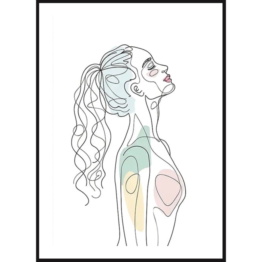 Poster Story, Plakat, Obraz - Kolorowa Dziewczyna, wymiary 60 x 84 cm