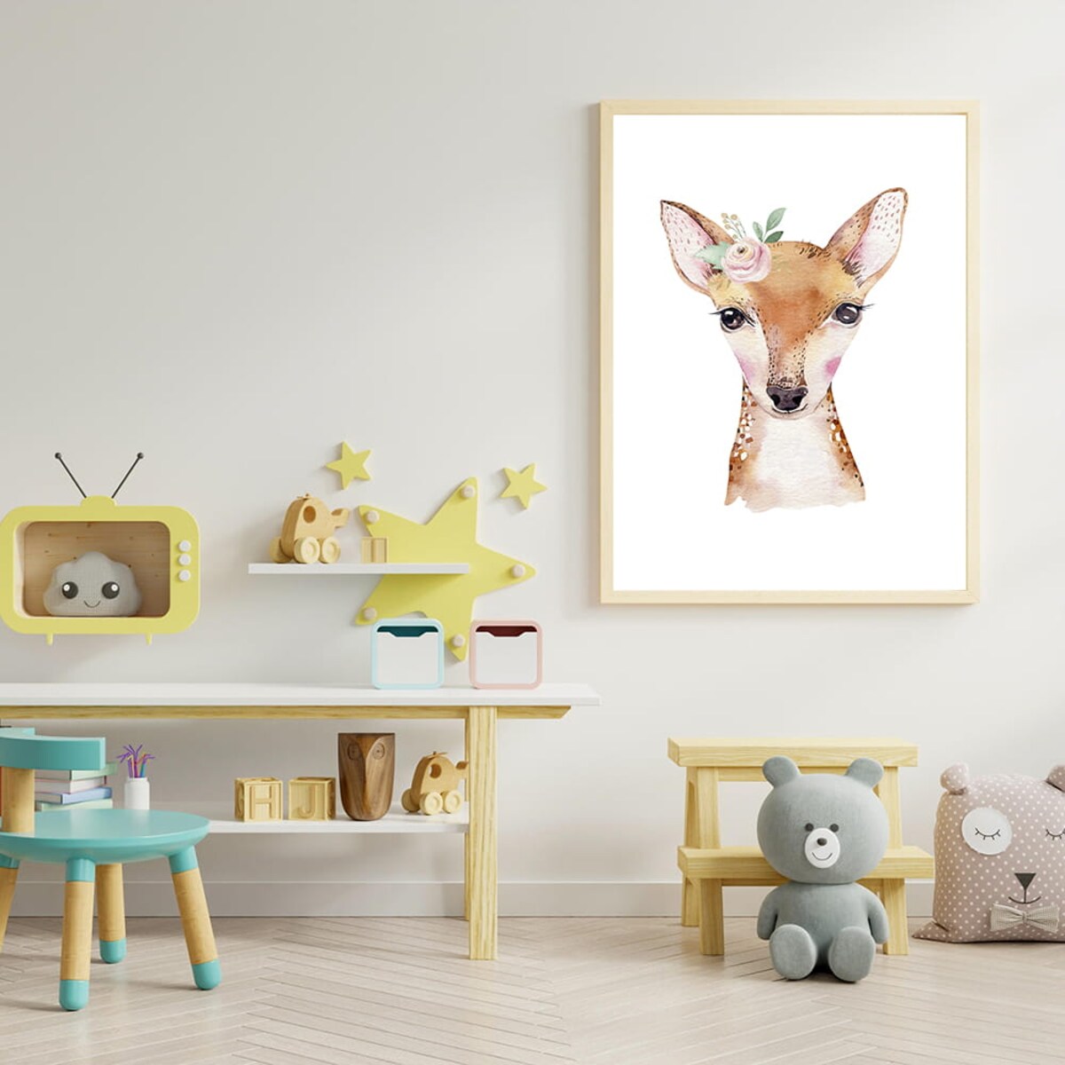 plakat jelonek z kwiatkiem 21x30 cm