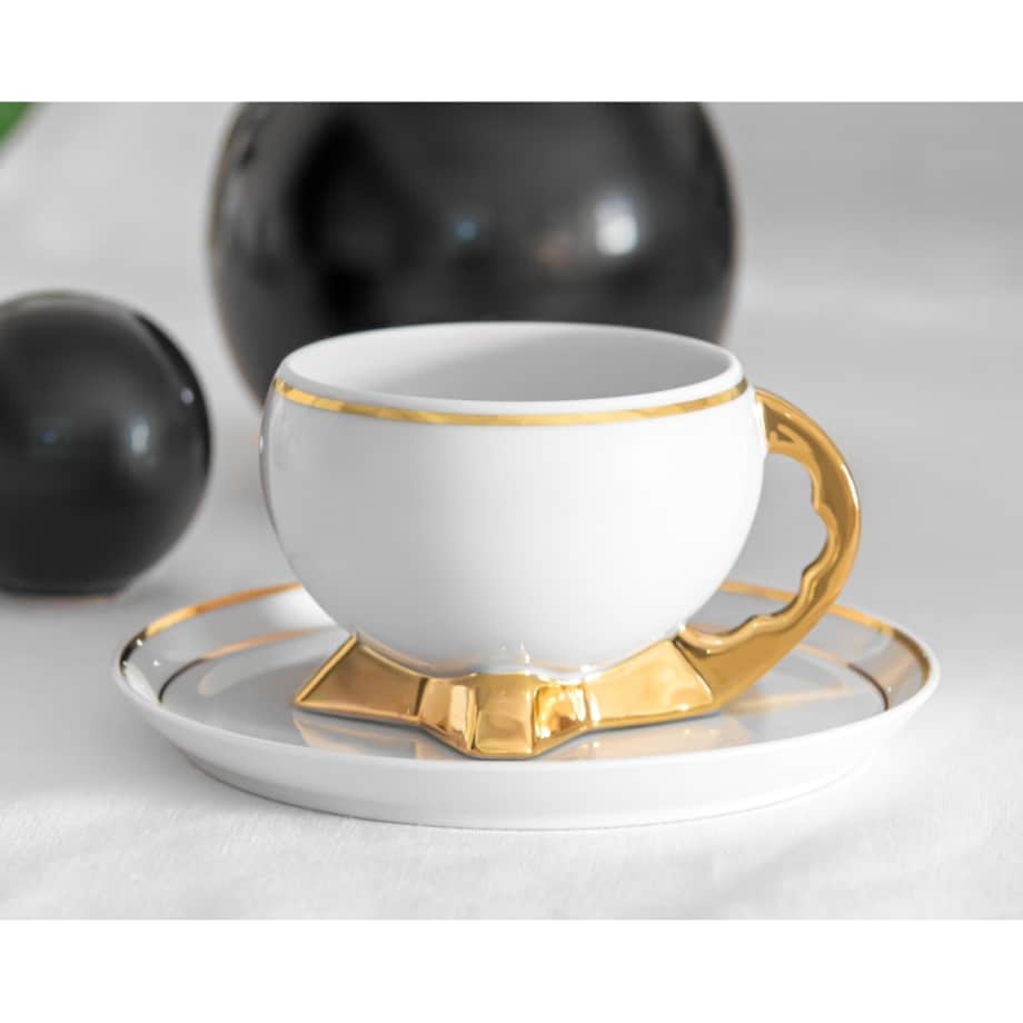 Garnitur do kawy dla 6 osób 15 el. Kula Złota 9124