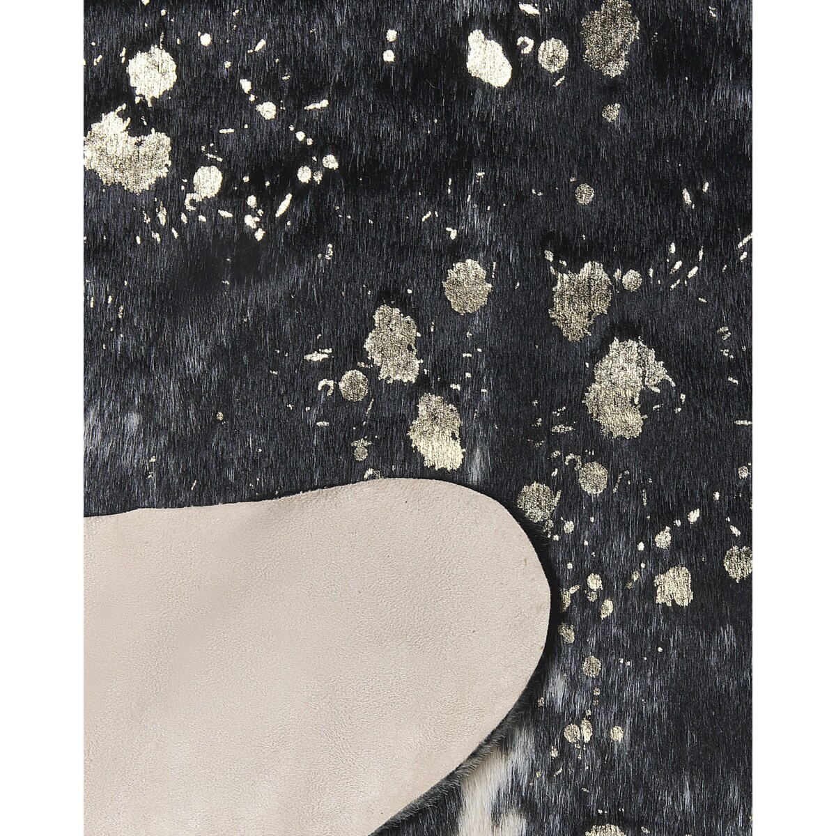 Dywan ekoskóra w łaty 130 x 170 cm czarno-biały BOGONG