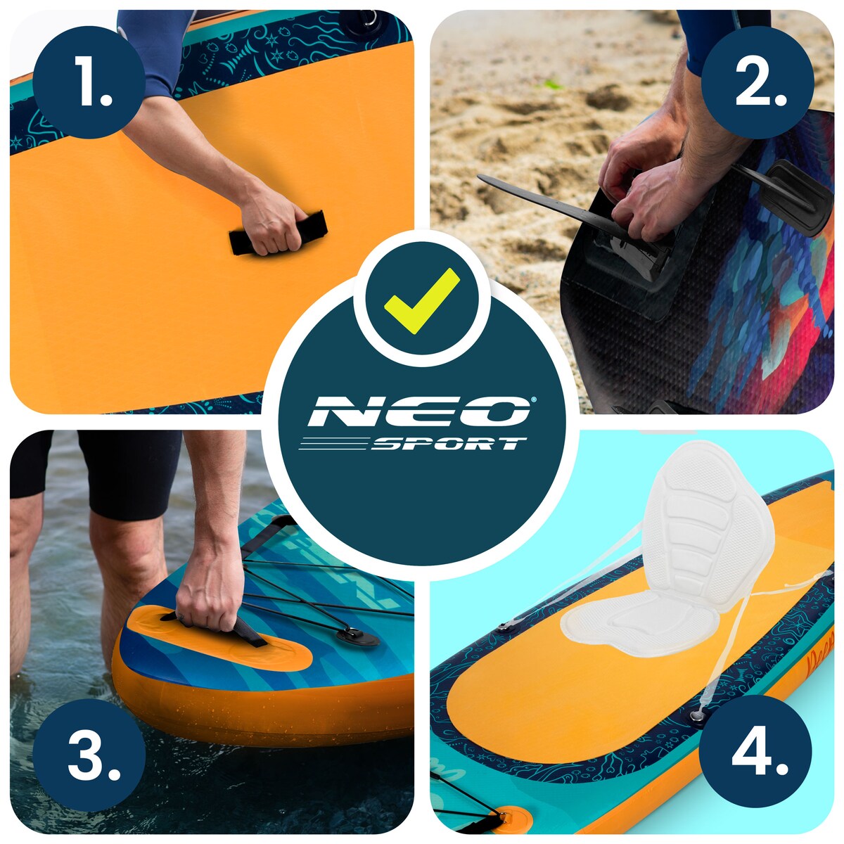 Deska SUP do pływania pompowana Paddle Aquasurf 320cm Neo-Sport