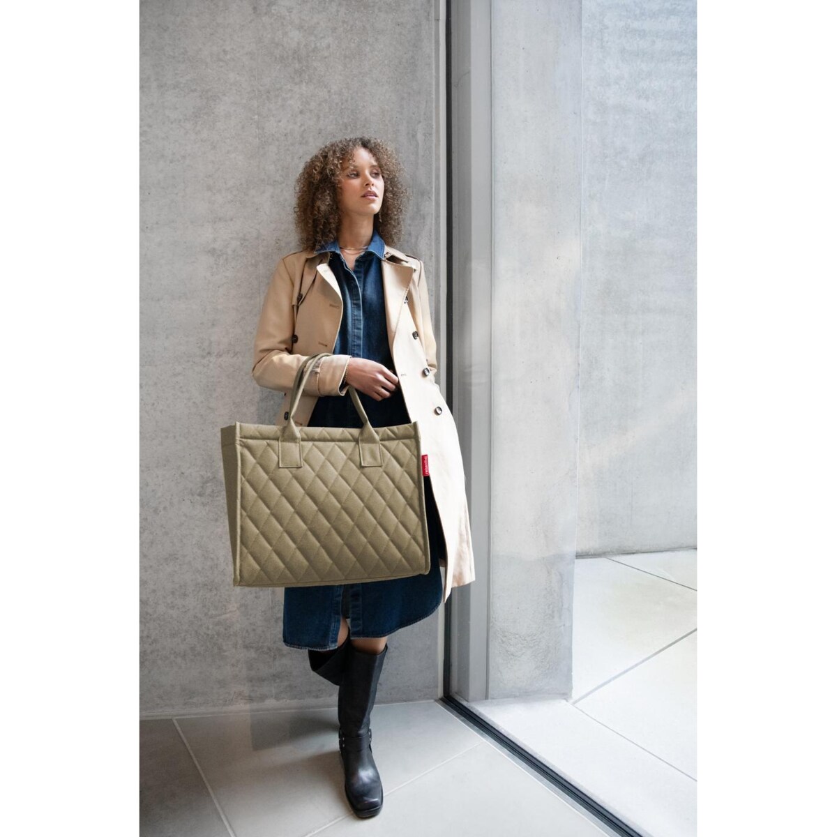 Torba DAILY SHOPPER BUSINESS, rhombus olive