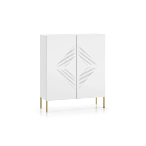 Komoda wysoka KLARA 100 2D biały mat