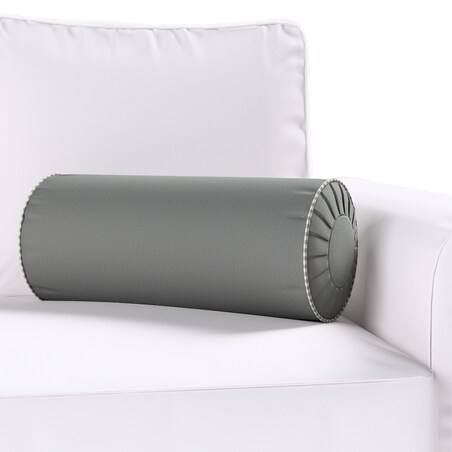 Poduszka wałek z zakładkami, szary, Ø20 x 50 cm, Quadro