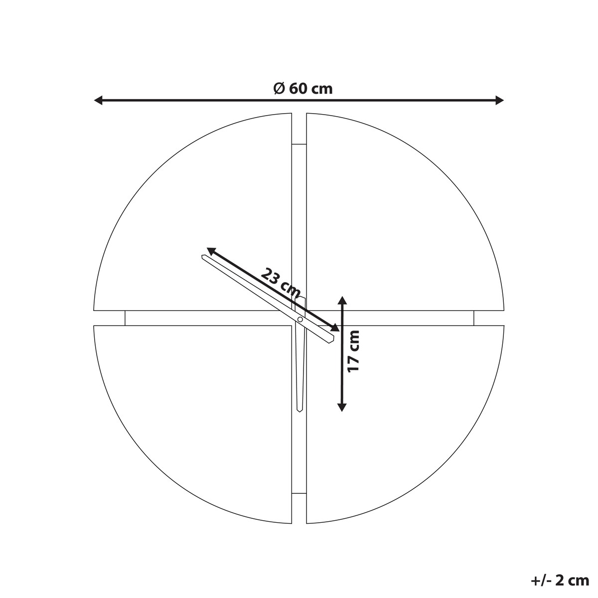 Zegar ścienny ARAMON 60 cm Brązowy/ czarny