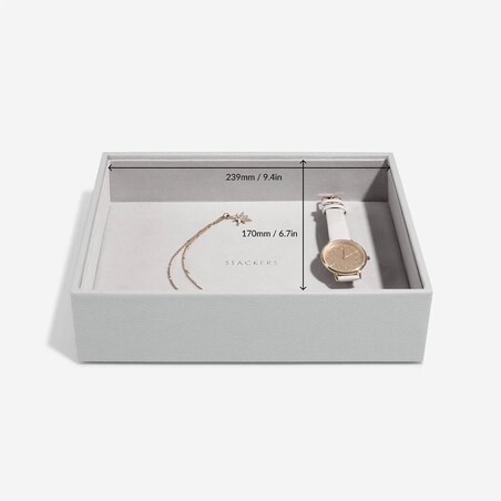 Szkatułka na biżuterię Stackers open classic kamienna szarość