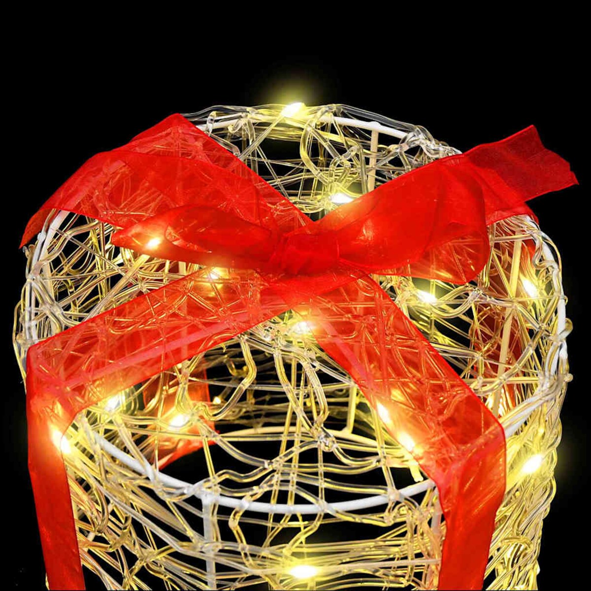 vidaXL Dekoracja Pudełka Prezentowego 3 pcs Ciepła biel