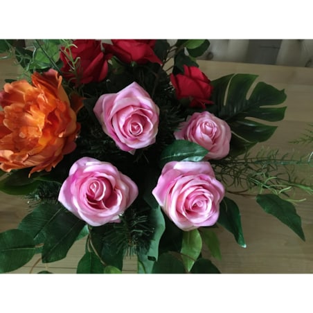 SZTUCZNE KWIATY róża na wiązankę stroik bukiet 6x