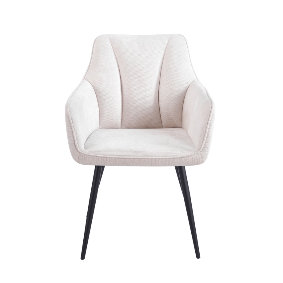 Krzesło beżowe tkanina ADELE II nowoczesne do salonu jadalni