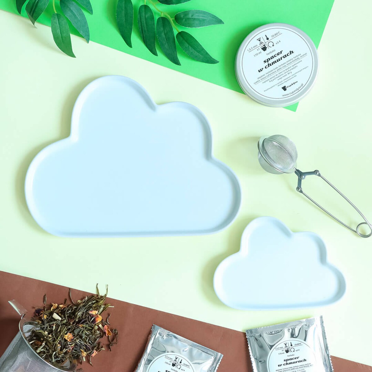 Herbata biała sypana SPACER W CHMURACH o smaku intensywnego liczi PREMIUM - herbata liściasta sypana mieszanka napar susz - gotowa na prezent upominek