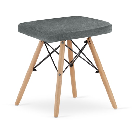 Taboret do Salonu Kuchni Gabinetu Szary