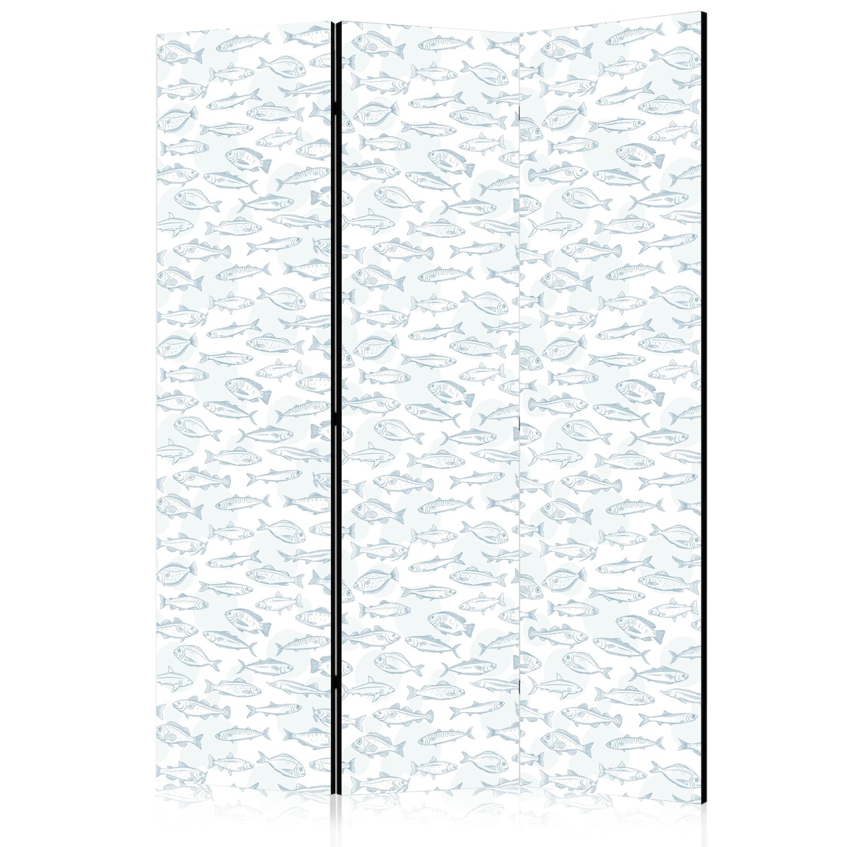 Parawan jednostronny Zwierzęta 135x172 cm 3-częściowy czarny