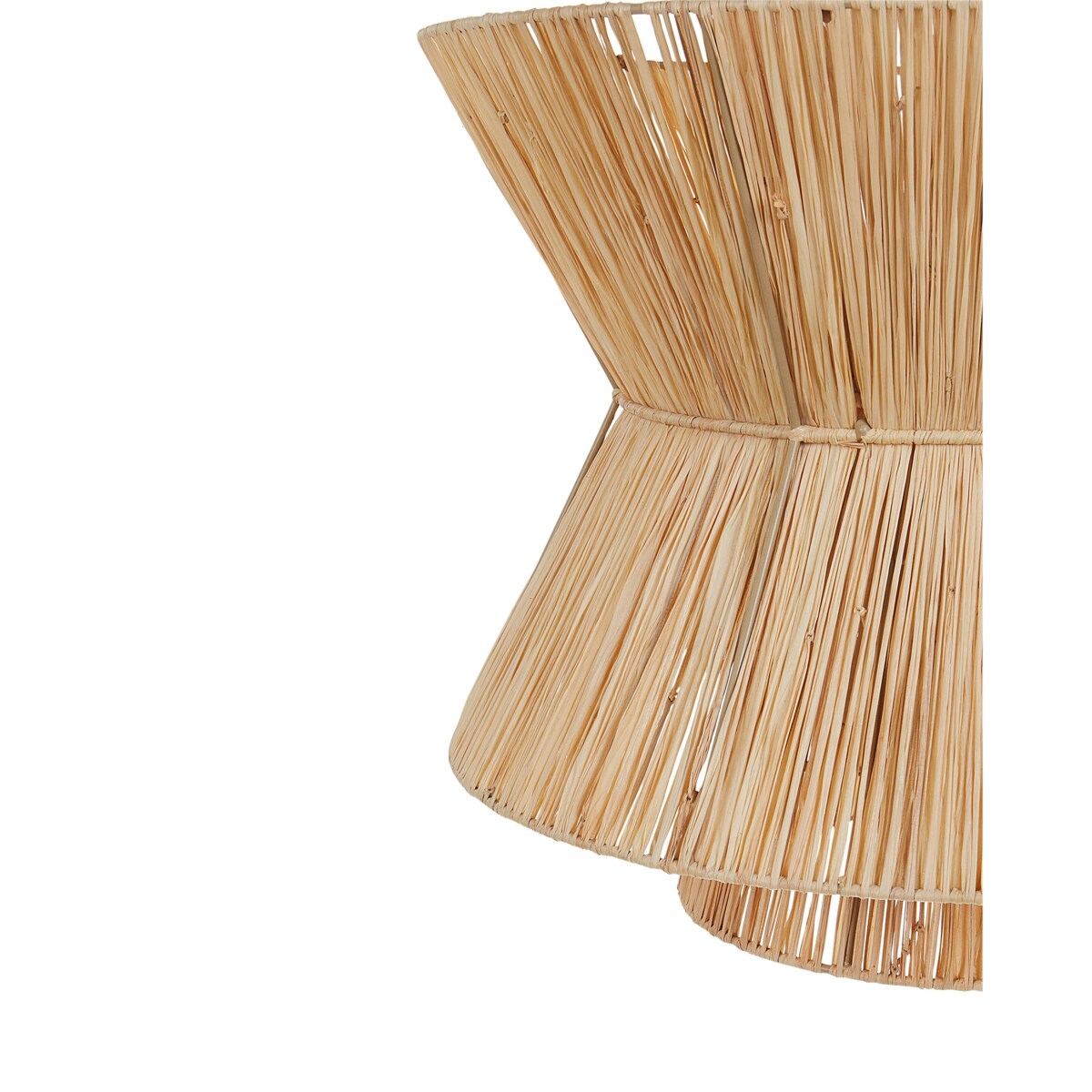 Lampa wisząca ze słomy naturalna TELAMBA