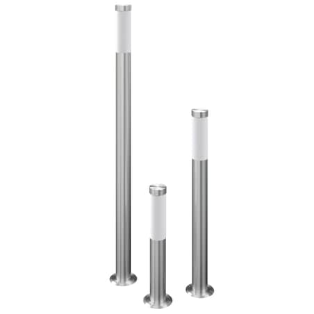 vidaXL Zestaw lamp ogrodowych, 3-cz., wodoszczelny, stal nierdzewna