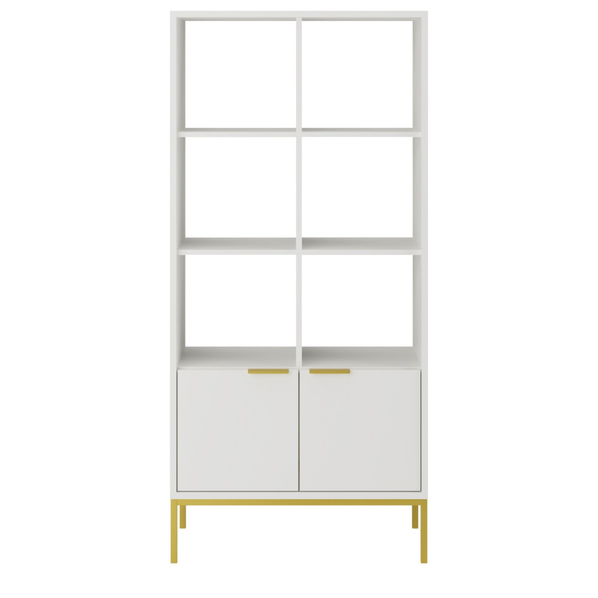 Regał Austin biały & złoty