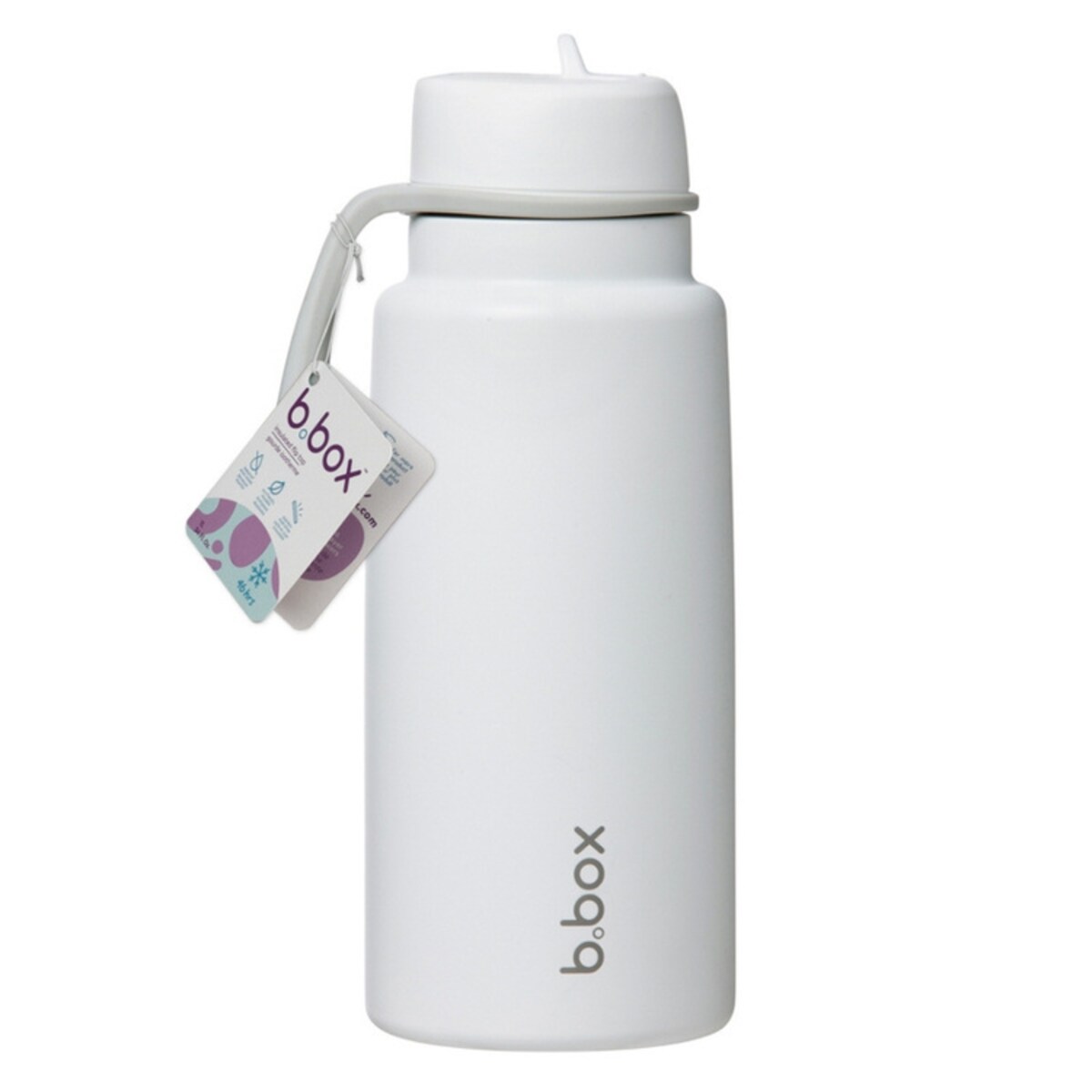 Butelka termiczna ze składanym ustnikiem – termos dla dzieci i dorosłych 1l White Out b.box