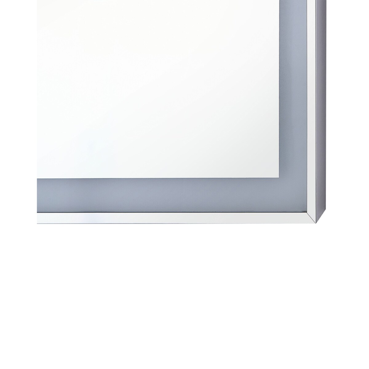 Lustro ścienne LED 90 x 70 cm srebrne ARGENS