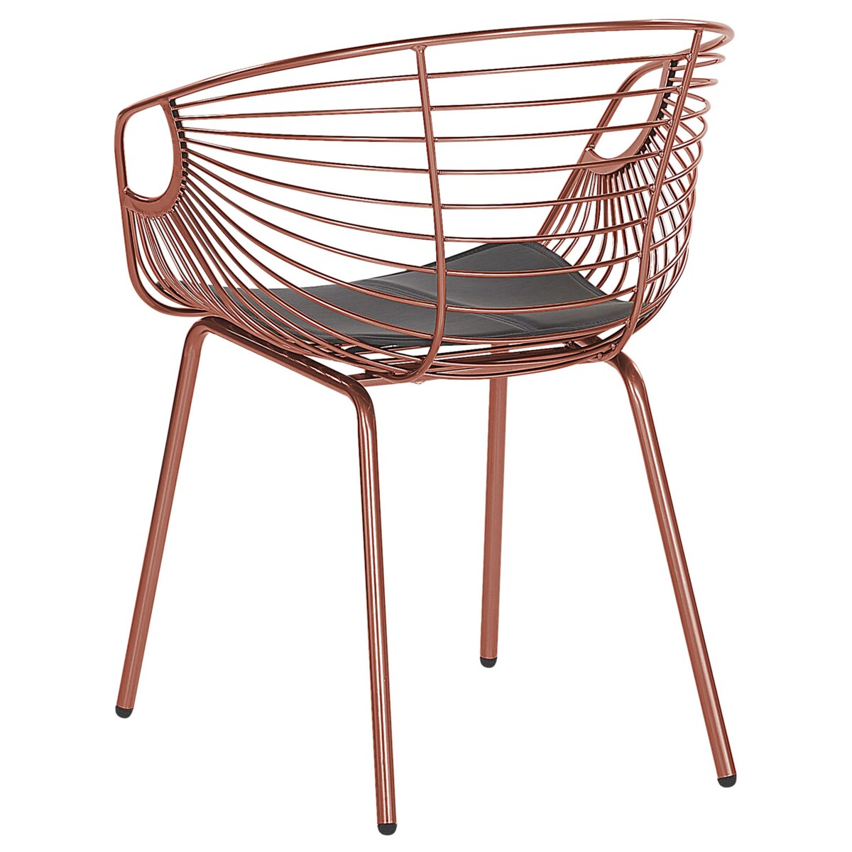 Zestaw 2 metalowych krzeseł do jadalni miedziany HOBACK