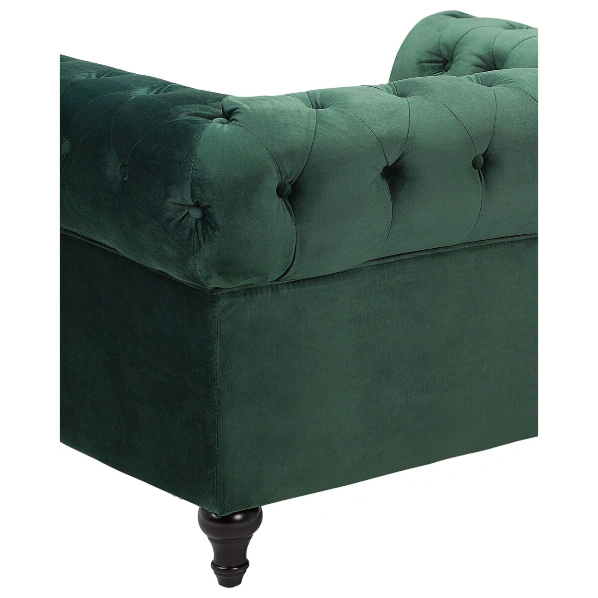 Fotel welurowy zielony CHESTERFIELD