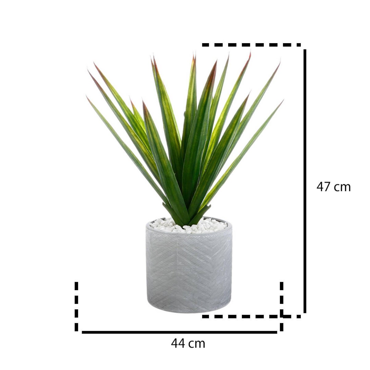 Sztuczna roślina ALOE VERA, wys. 48 cm, ceramiczna doniczka