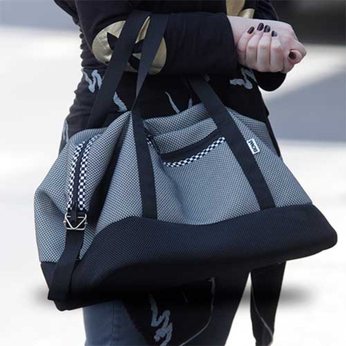 Torba na siłownię 64x34 cm wzór kratka