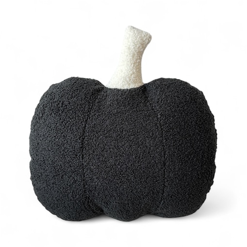 Poduszka jesienna Dynia boucle czarna