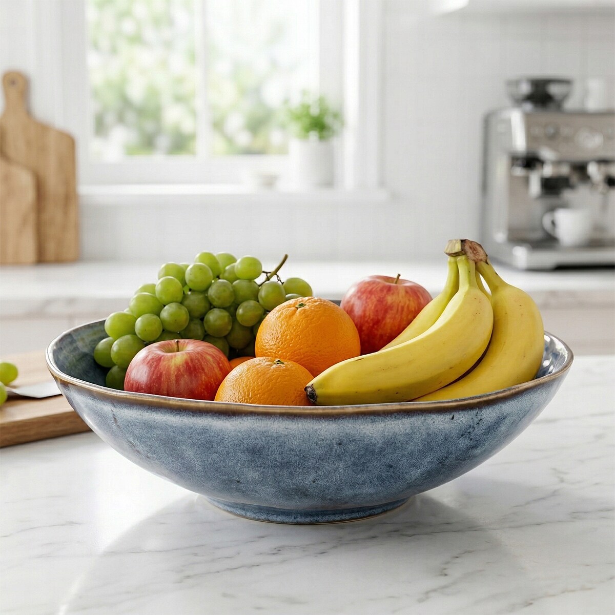 MISA MISKA NA OWOCE SAŁATKĘ DUŻA 30cm CERAMICZNA NIEBIESKA PATERA